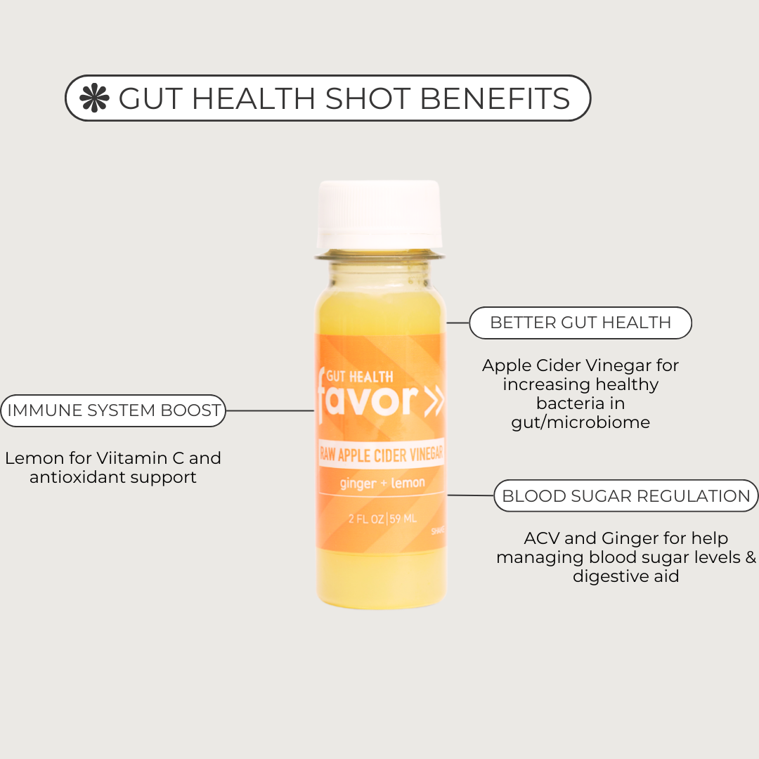 Gut Health Shot Apple Cider Vinegar Ginger Lemon Favor Shots